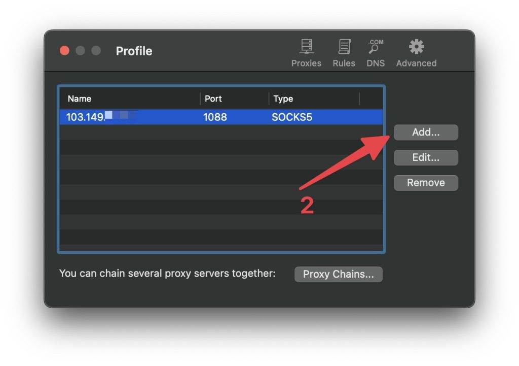 Proxifier Add Proxy