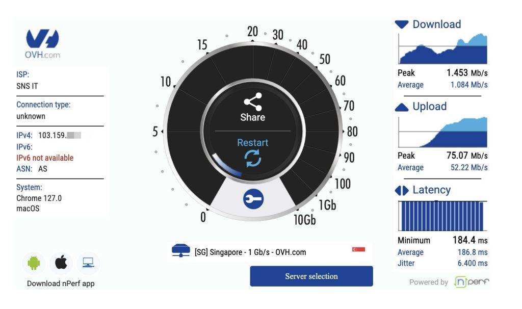 Speedtest without proxy