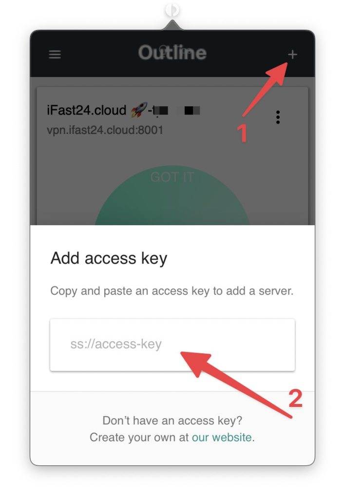 Outline VPN Add Access Key