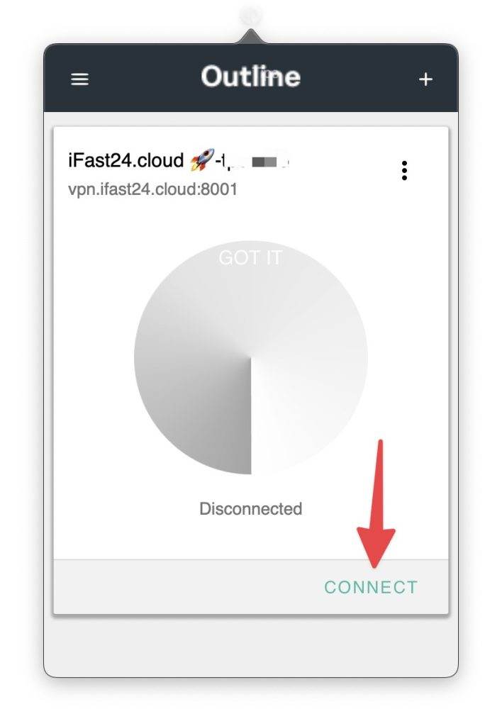 Outline VPN click to connect