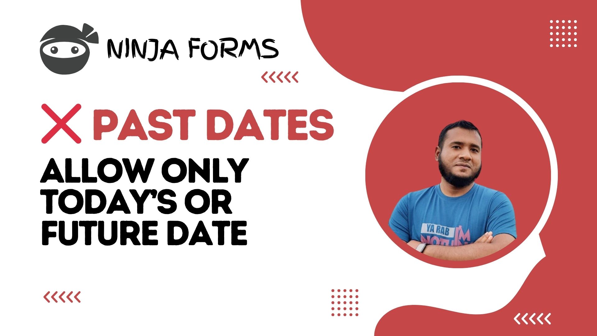 Ninja Forms disable past dates in datepicker