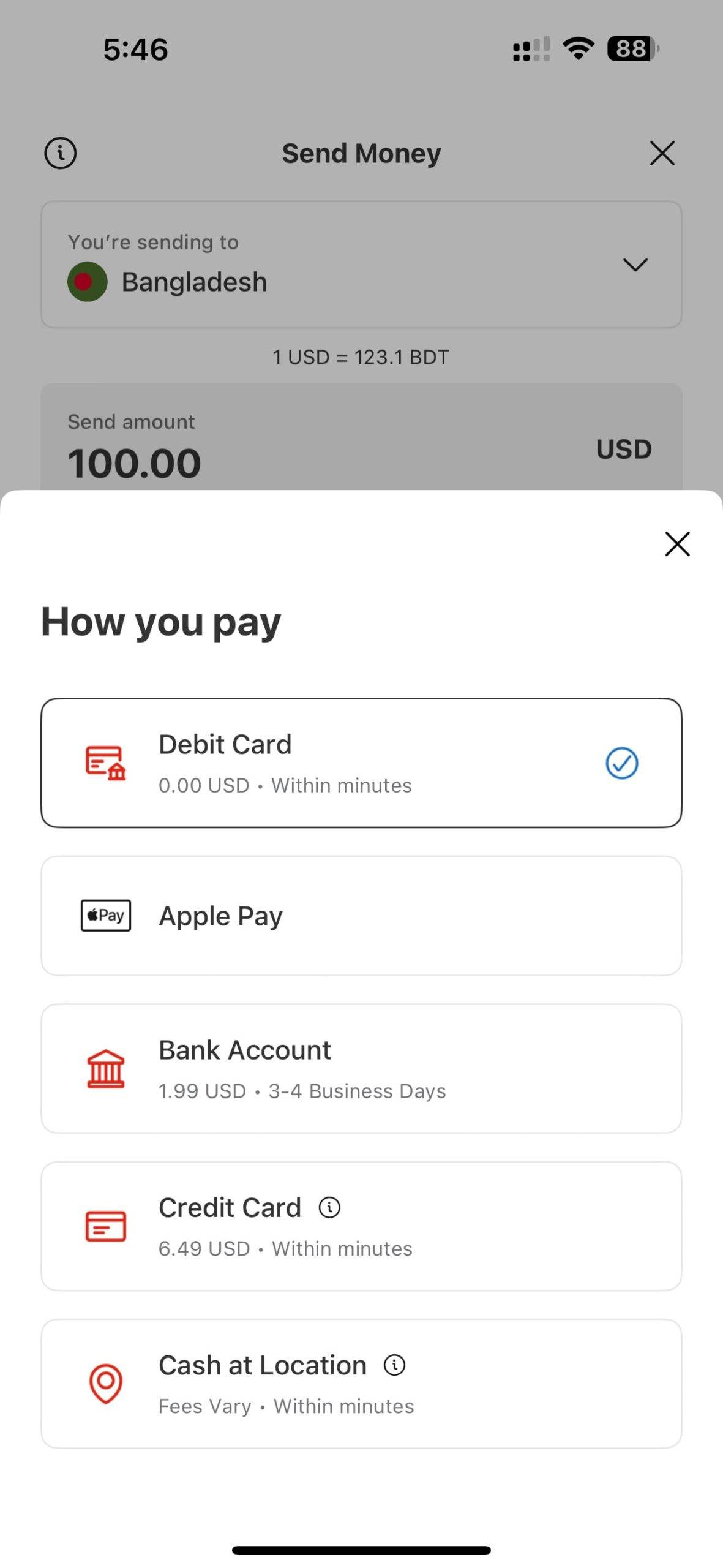 MoneyGram High Rate
