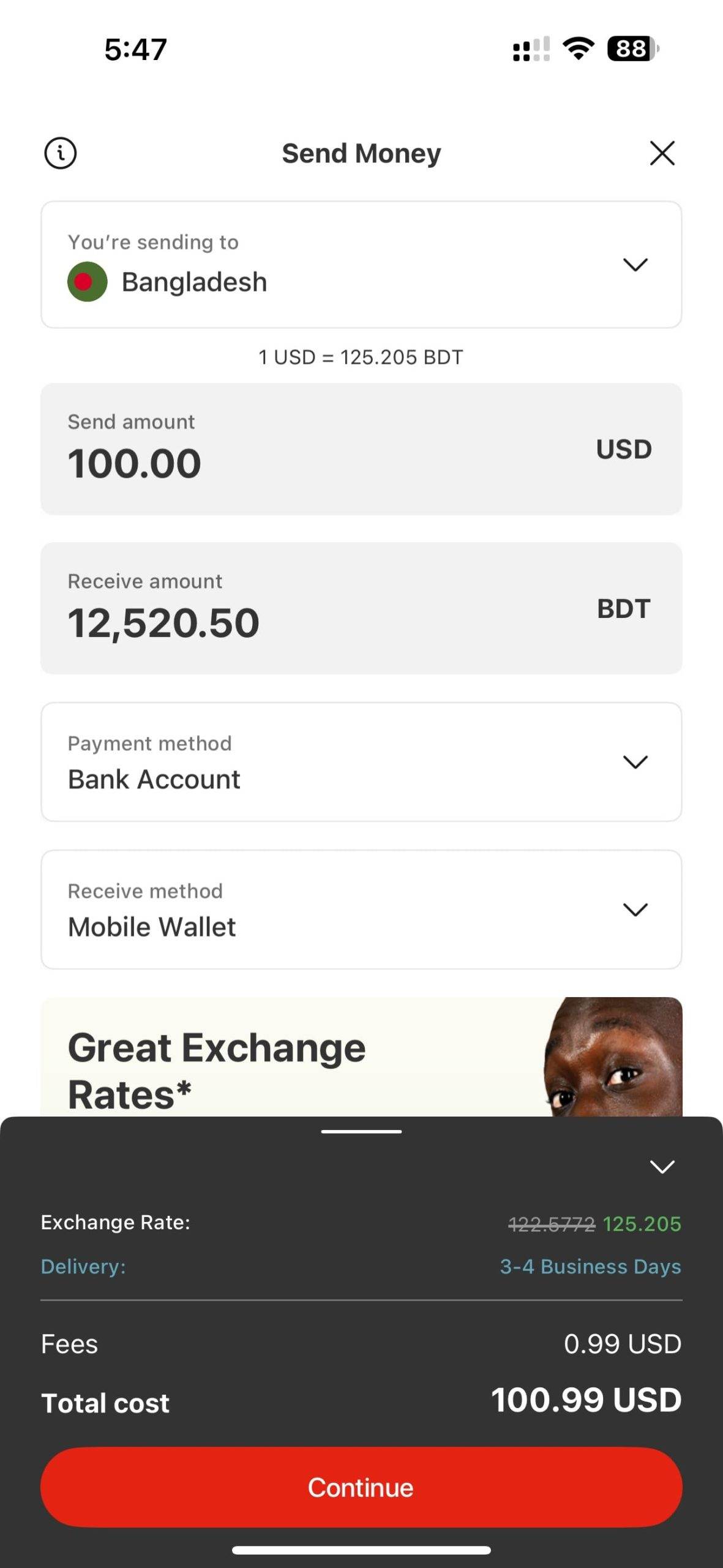 MoneyGram High Rate